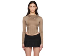 Taupe Corset Hoodie