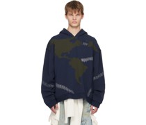 Navy & Green Pangia Hoodie