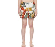 Off-White Drawstring Swim Shorts