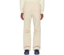 Beige Relaxed-Fit Track Pants