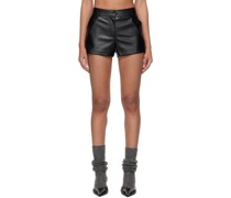 Black Kate Faux-Leather Shorts