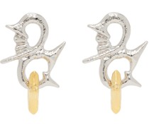 Silver & Gold Entwined Star Earrings