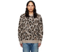 Beige & Brown Leopard Sweater