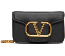 Black Micro Locò Chain Leather Bag