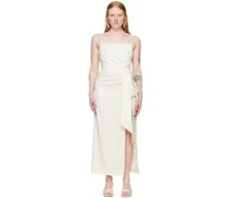 Off-White Pinstripe Maxi Dress