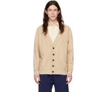 Beige Y-Neck Cardigan