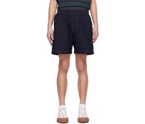 Navy Elastic Shorts