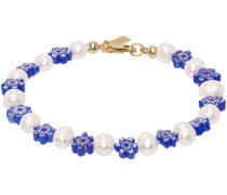 Blue & White Pearl Corinna Bracelet