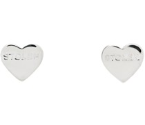 Silver Stolen Heart Earrings