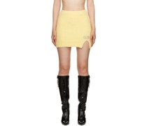 Yellow Hairy Mini Skirt