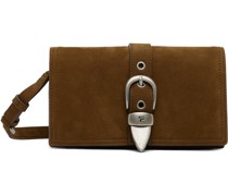 Brown Belted Flap Bag