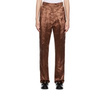 Brown Clemence Floral Trousers