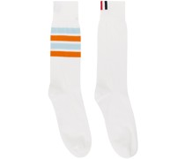 White 4-Bar Socks
