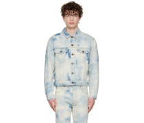 Blue Bleached Denim Jacket