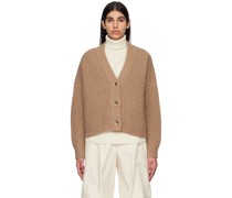 Tan Balloon Sleeve Cardigan