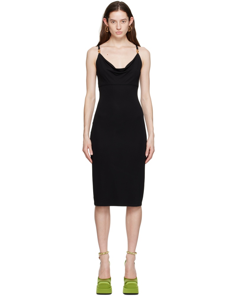 Versace Damen Black Medusa Midi Dress