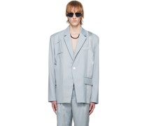 Gray Paneled Blazer