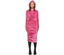 Pink Ruched Mid-Length Dress