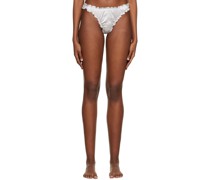 SSENSE Exclusive Silver Frilled Thong