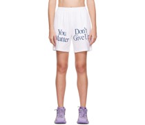 SSENSE Exclusive White 'Don't Give Up' Shorts