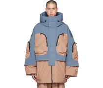 Blue & Taupe Alfire Down Jacket