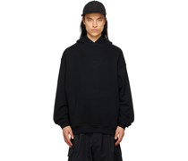 Black Embroidered Hoodie