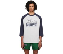 Gray & Blue Puma Edition Long Sleeve T-Shirt