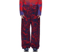Red & Blue Rose Trousers