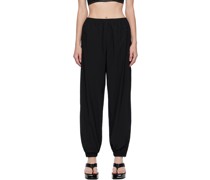 Black Relaxed-Fit Track Pants