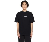 Black Goat Skull Print T-Shirt