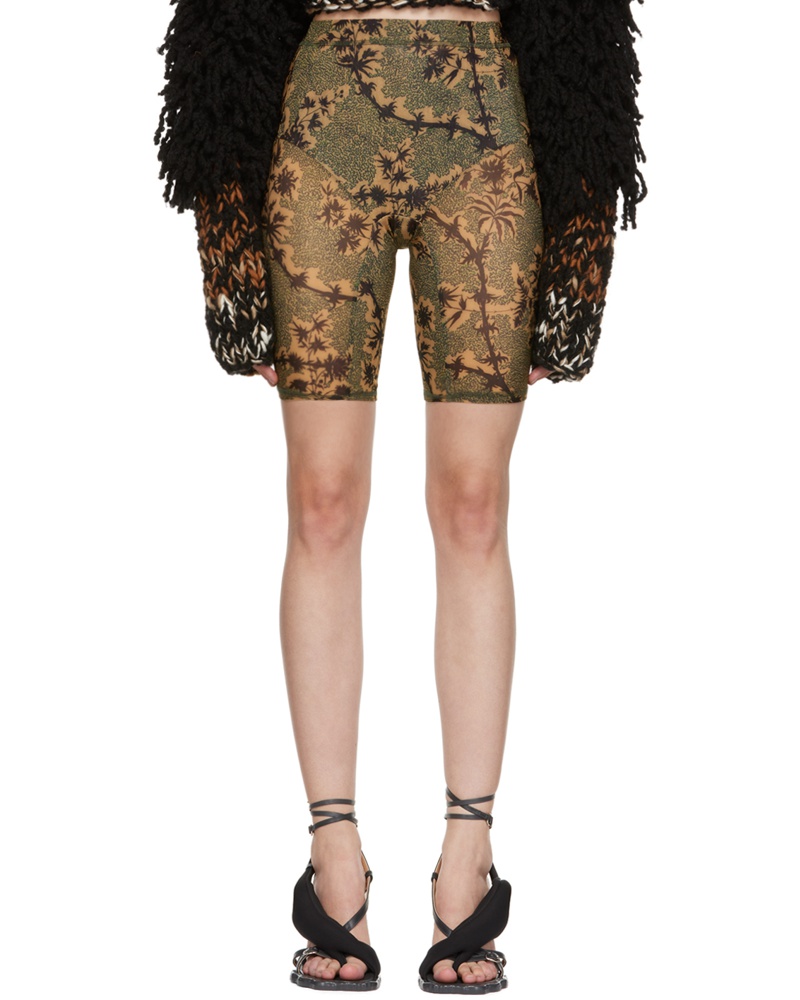 Charlotte Knowles Damen Green & Brown Lena Shorts