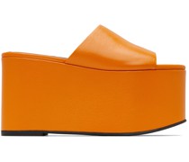 Orange Blackout Platform Sandals