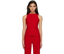 Red Boat Neck Tank Top