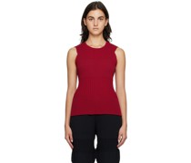 Red Fluted Tank Top
