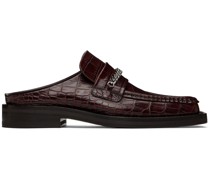 Burgundy Square Toe Loafers