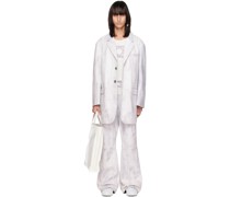 SSENSE Exclusive White Lambskin Blazer