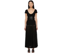 Black Ottoman Knit Long Dress