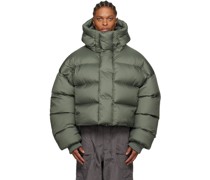 Green Hooded Down Jacket