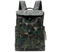 Green & Black League Flap Backpack