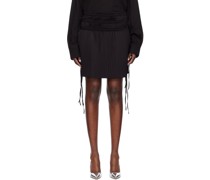 Black Pleated Miniskirt