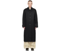 Black Paneled Trench Coat