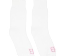 White 'BB' Homewear Socks