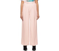 Pink Double Pleated Trousers
