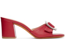 Red Amina Heeled Sandals
