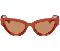 Orange Sharp Cat-Eye Sunglasses