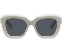 White Rectangular Sunglasses