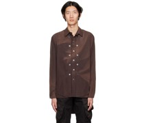 Brown Sun-Bleached Layered Shirt