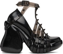 Black Melissa Edition 'The Pump Punk Love' Heeled Sandals