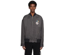 Gray Plant Bomber Jacket