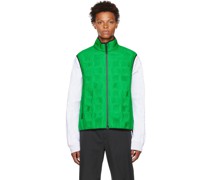 Green Shirring vest